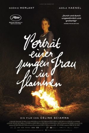 Porträt einer jungen Frau in Flammen kinox